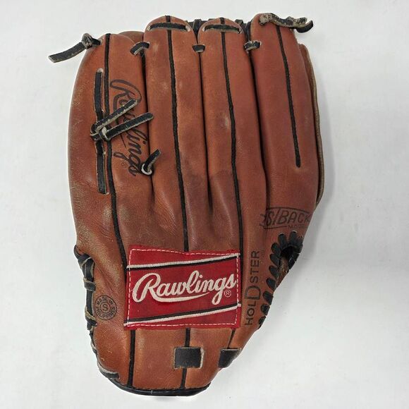 RAWLINGS RBG26 12.5" BASKET-WEB BROWN LEATHER BASEBALL SOFTBALL GLOVE MITT - Picture 2 of 8